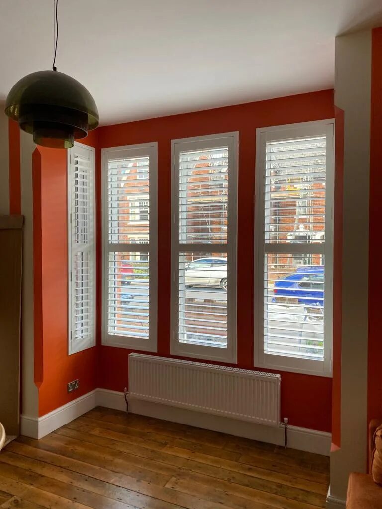 Living room shutters installed in York