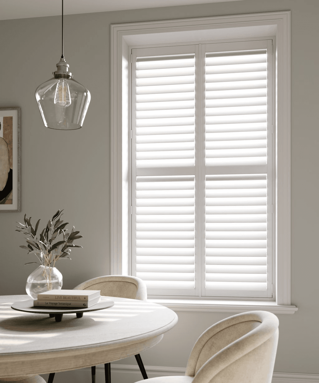 Close-up of adjustable shutter louvres